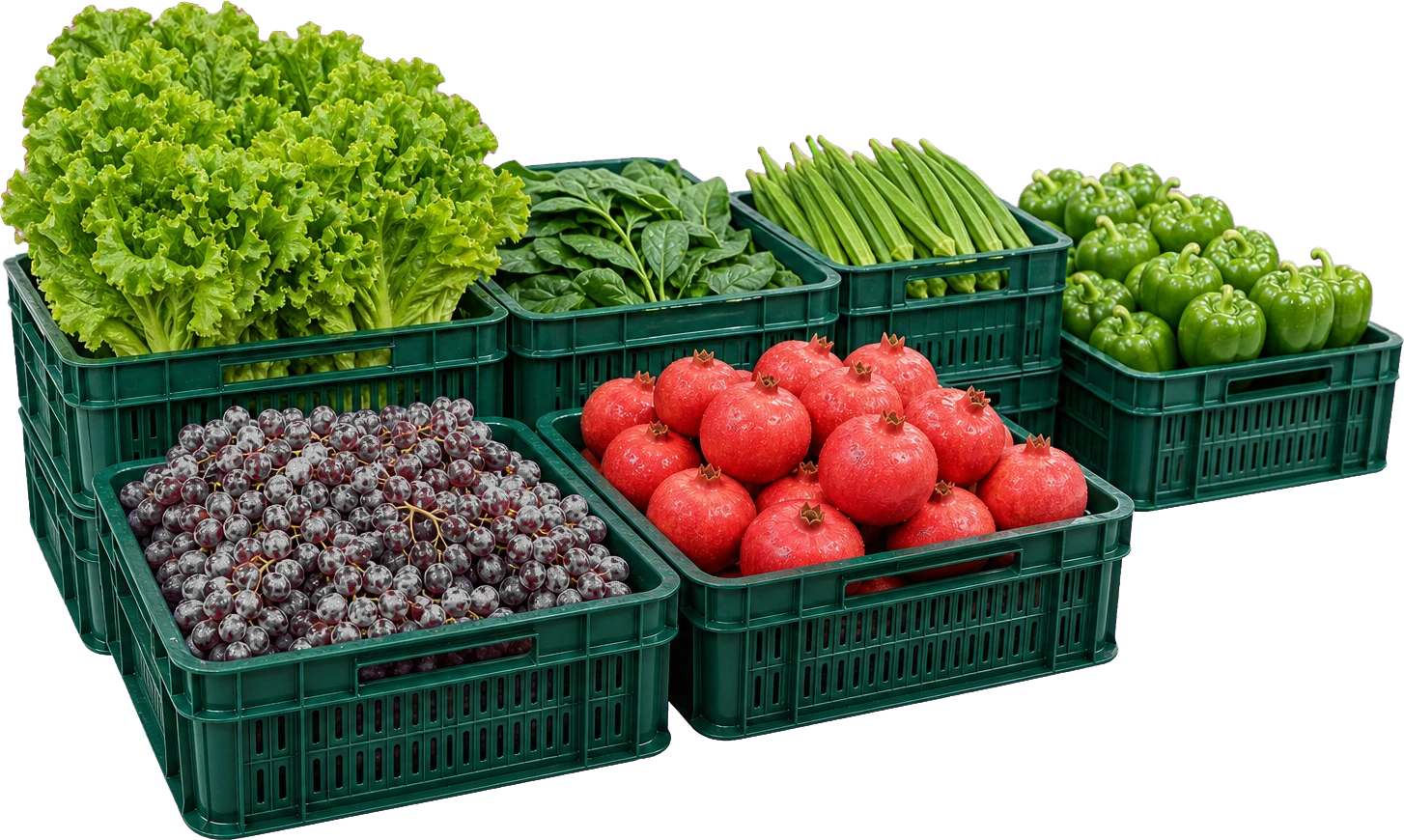 Fresh produce crates